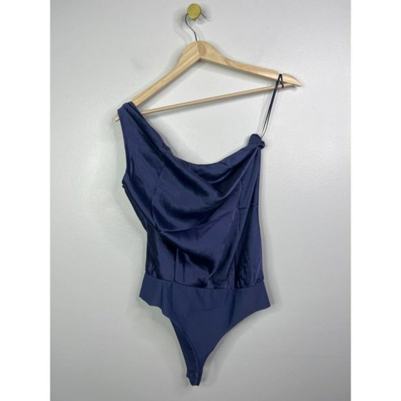 Cami NYC Darby One Shoulder Sexy Bodysuit Women's Night Shadow Size: M NWT - Picture 7 of 10